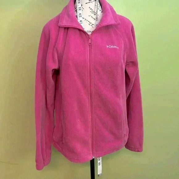 NWOT Columbia Pink Fleece Jacket-Size Medium - Picture 1 of 10